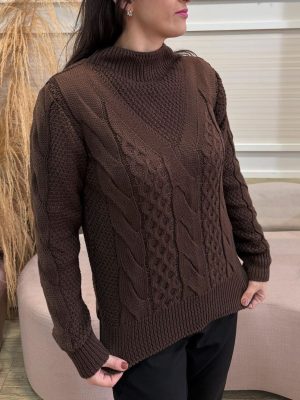 Blusa tricô Tina marrom