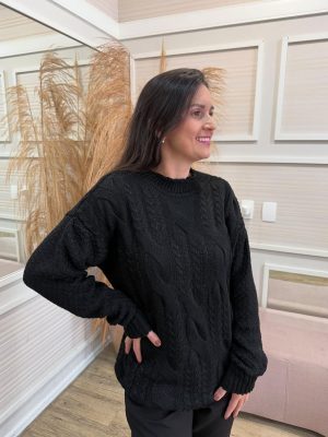 Blusa tricô Serene preta