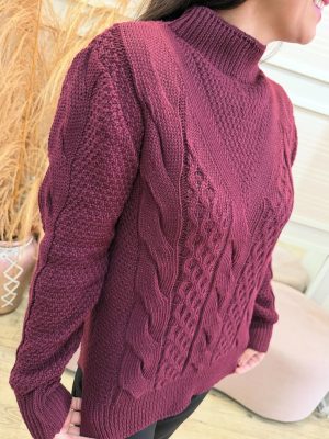 Blusa tricô Tina marsala