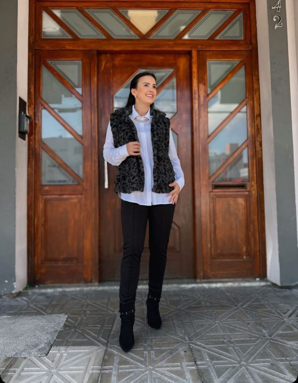 conjunto merli colete/calça marsala