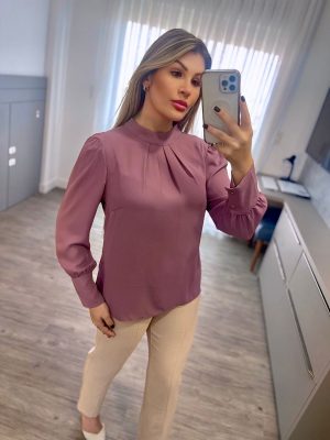 conjunto merli colete/calça marsala